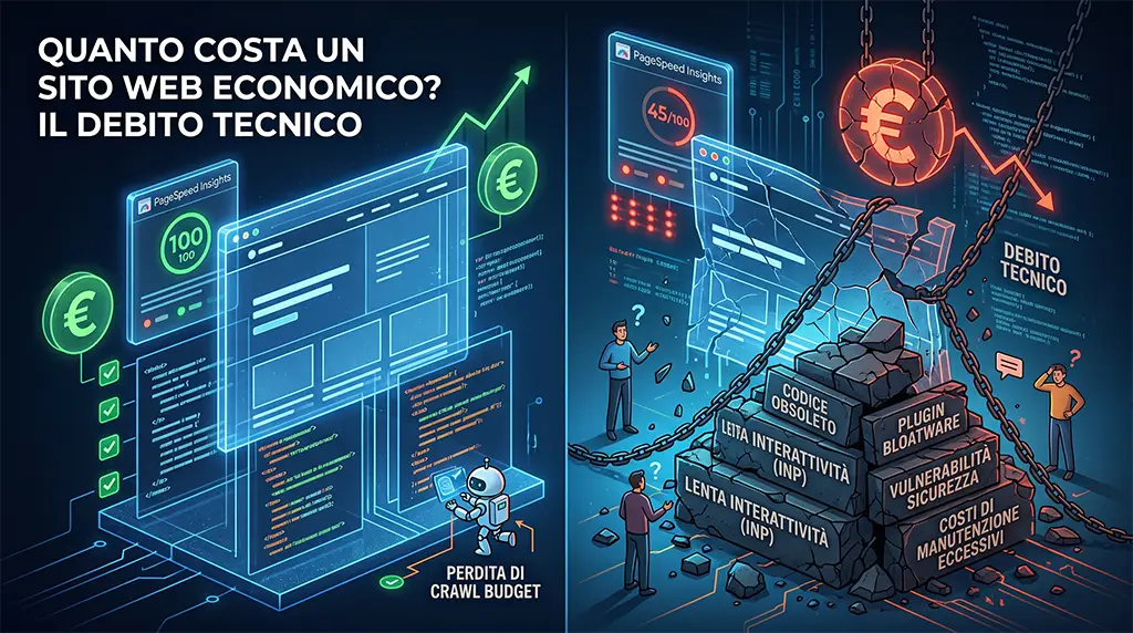 Debito tecnico il costo di un sito economico